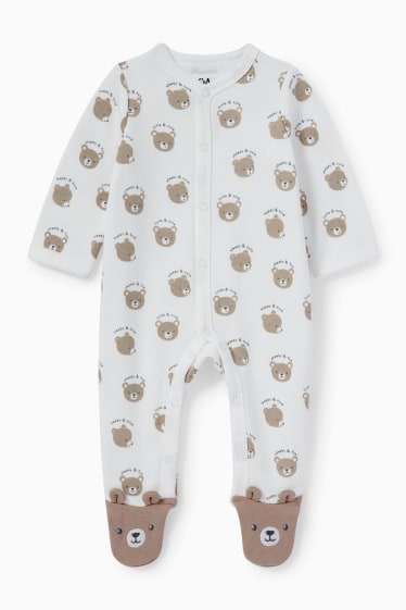 Neonati - Orsetti - pigiama per neonati - bianco crema