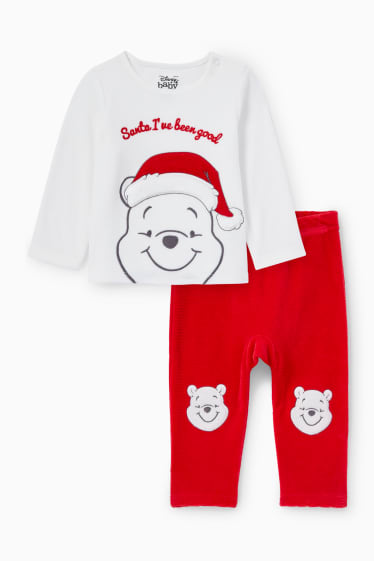 Unisex - Winnie the Pooh - pijama d’hivern nadalenc per a nadó - 2 peces - vermell fosc