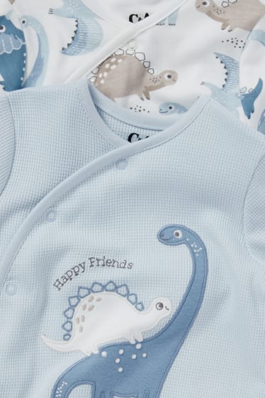Neonati - Confezione da 2 - dinosauri - pigiama neonati - azzurro