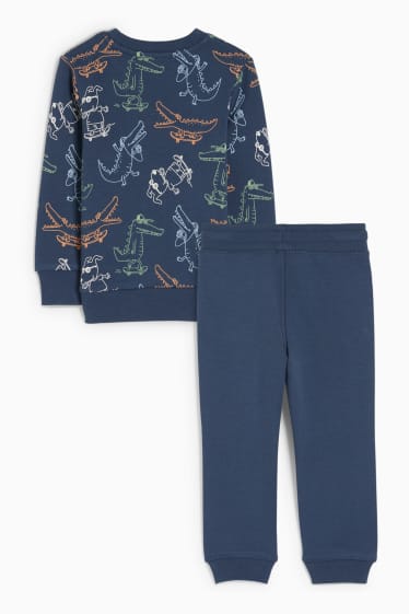 Enfants - Crocodile - ensemble - sweat et pantalon de jogging - bleu foncé