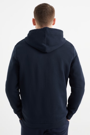 Uomo - Felpa con zip e cappuccio - blu scuro