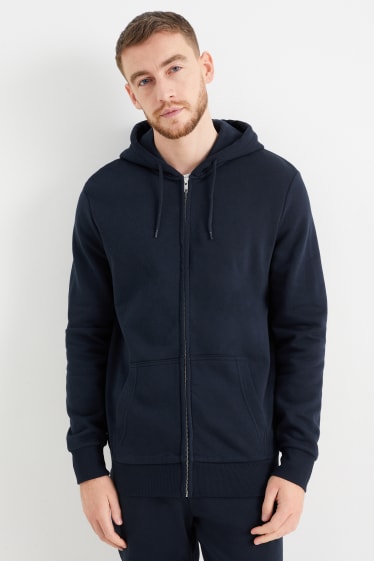 Herren - Sweatjacke mit Kapuze - dunkelblau