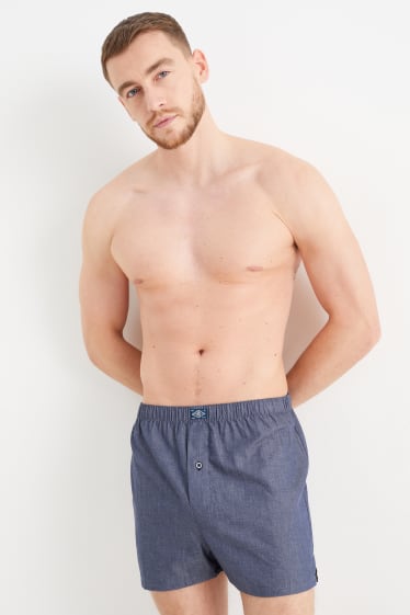 Men - Multipack of 2 - boxer shorts - woven - dark blue