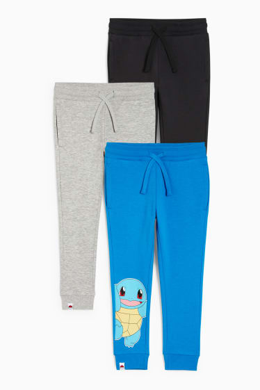 Children Boys - Multipack of 3 - Pokémon - joggers - light gray-melange