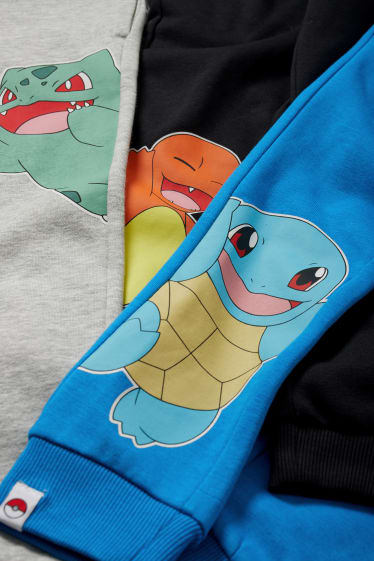 Kinderen - Set van 3 - Pokémon - joggingbroek - licht grijs-mix