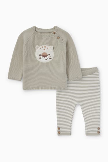 Miminka - Motiv leoparda - outfit pro miminka - 2dílný - béžová