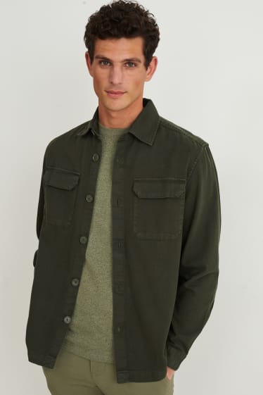 Hommes - Veste-chemise - regular fit - vert