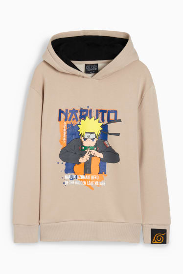 Bambini - Naruto - felpa con cappuccio - tortora