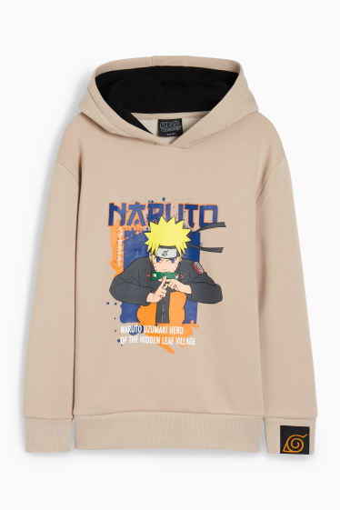 Enfants garçons - Naruto - sweat à capuche - taupe