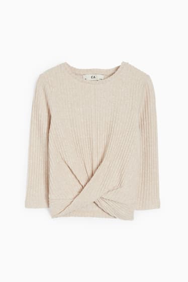 Niños: niñas - Camiseta de manga larga - beige claro