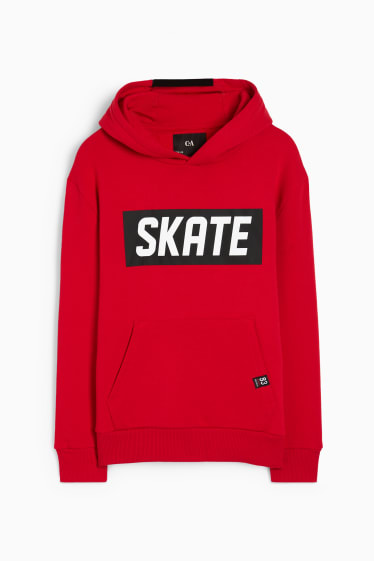 Enfants garçons - Skate - sweat à capuche - rouge