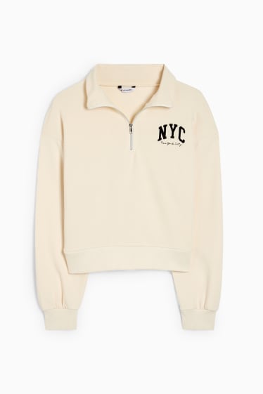 Damen - Sweatshirt - cremeweiß