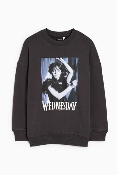 Kinder - Wednesday - Sweatshirt - dunkelgrau