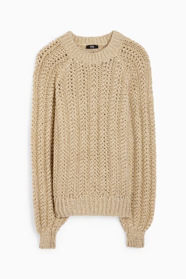 Damen - Pullover - beige