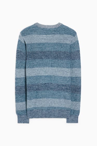 Hombre - Jersey - de rayas - azul oscuro