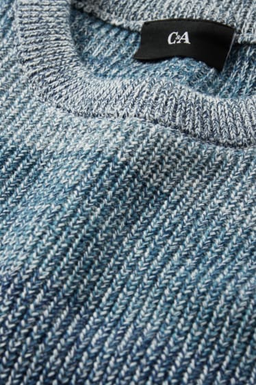 Hombre - Jersey - de rayas - azul oscuro
