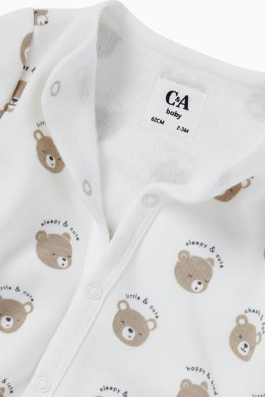 Unisexe - Ourson - pyjama bébé - blanc crème
