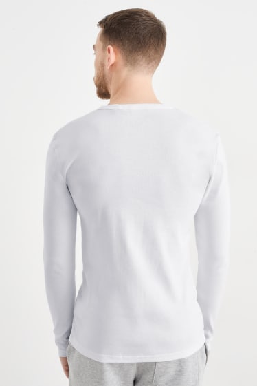 Heren - Longsleeve - wit