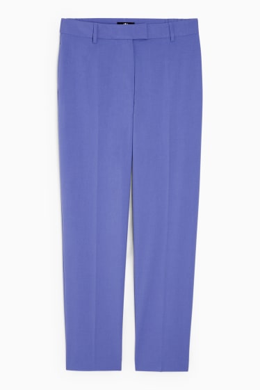 Femmes - Pantalon de bureau - mid waist - slim fit - violet