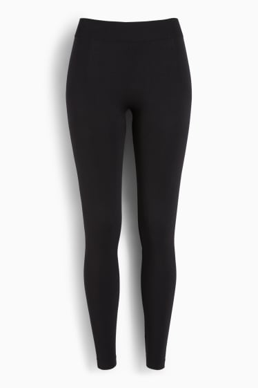 Damen - Lange Ski-Unterhose - schwarz