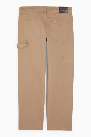Heren - Cargobroek - relaxed fit - taupe