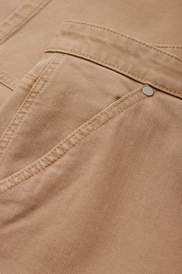 Heren - Cargobroek - relaxed fit - taupe