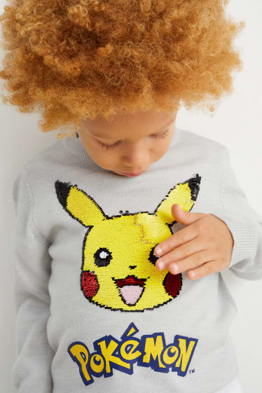 Enfants - Pokémon - pull - gris clair