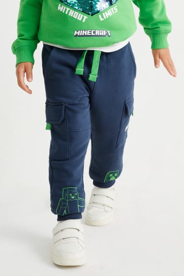 Enfants - Minecraft - pantalon de jogging cargo - bleu foncé
