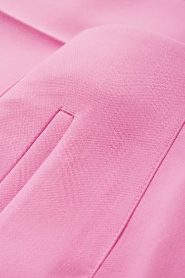 Damen - Stoffhose - High Waist - Tapered Fit - rosa