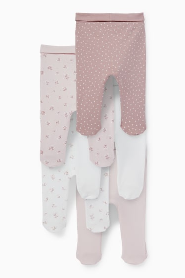 Bebeluși - Multipack 5 perechi - Mum and Dad - pantaloni nou-născuți - roz