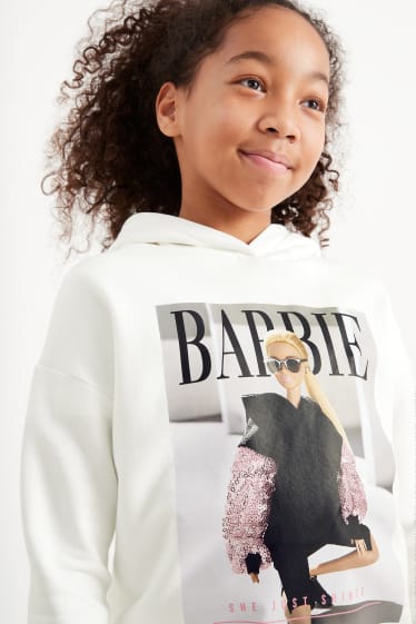 Kinderen - Barbie - hoodie - wit