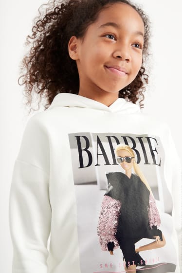 Kinder - Barbie - Hoodie - weiß