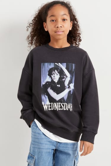 Kinderen - Wednesday - sweatshirt - donkergrijs