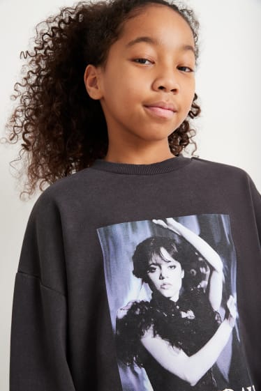 Children Girls - Wednesday - sweatshirt - dark gray