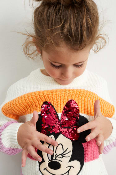 Children Girls - Minnie Mouse - jumper - striped - cremewhite