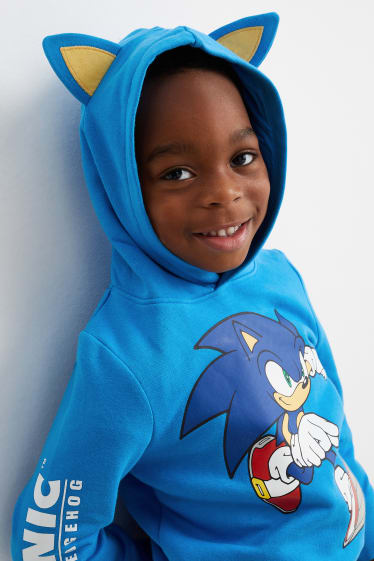 Kinderen: jongens - Sonic - hoodie - lichtblauw