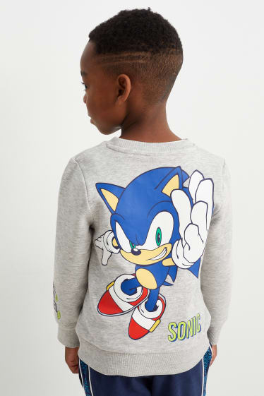 Kinderen - Set van 2 - Sonic - sweatshirt - licht grijs-mix