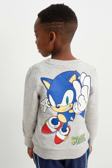 Kinderen: jongens - Set van 2 - Sonic - sweatshirt - licht grijs-mix