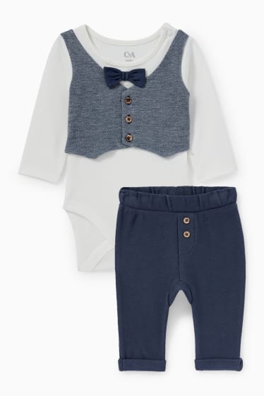 Babys - Baby-Outfit - 2 teilig - festlich - dunkelblau