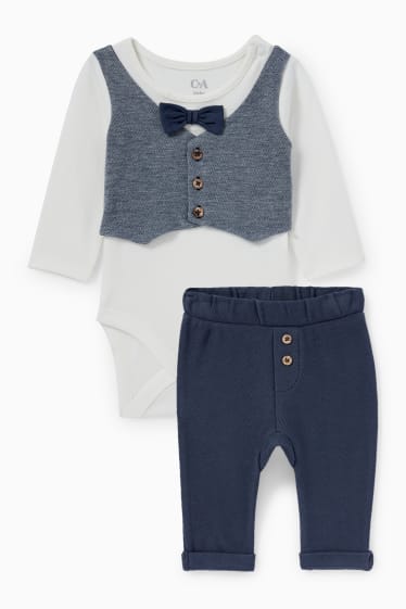 Babys - Babyoutfit - 2-delig - feestelijk - donkerblauw