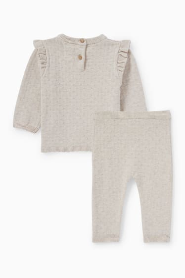 Babies - Baby outfit - 2 piece - light beige