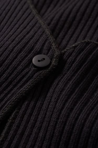 Femei - CLOCKHOUSE - Cardigan tricotat - aspect 2 în 1 - negru