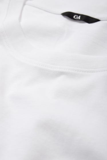 Mężczyźni - Koszulka z długim rękawem - biały