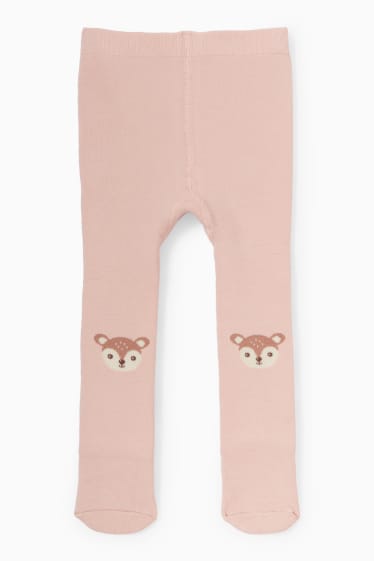 Bebés niñas - Ciervos - leotardos antideslizantes para bebé - rosa