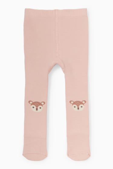 Babies - Fawn - baby non-slip tights - rose