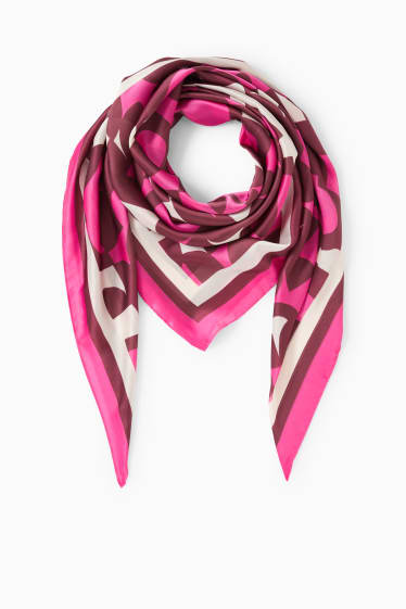 Dámské - Šátek - se vzorem - růžová