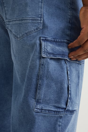 Home - Pantalons curts texans d’estil cargo - LYCRA® - texà blau