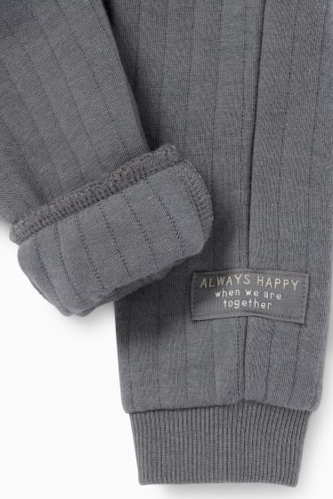 Bébés garçons - Pantalon de jogging chaud pour bébé - gris foncé