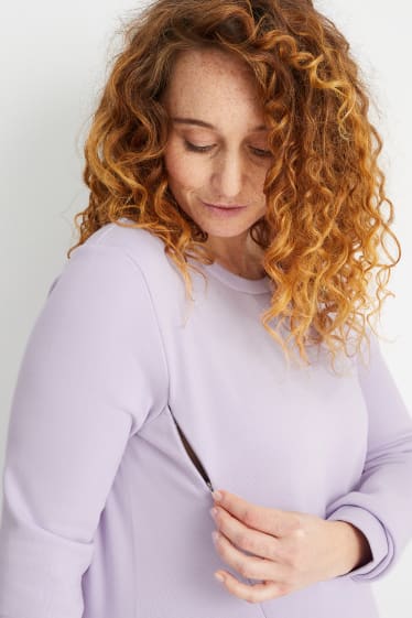 Donna - Felpa per allattamento - viola chiaro