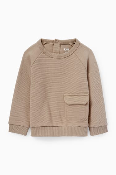 Baby: jongens - Babyoutfit - 2-delig - taupe